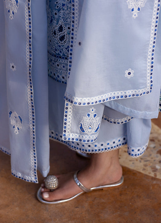 3 PC Embroidered Printed Suit