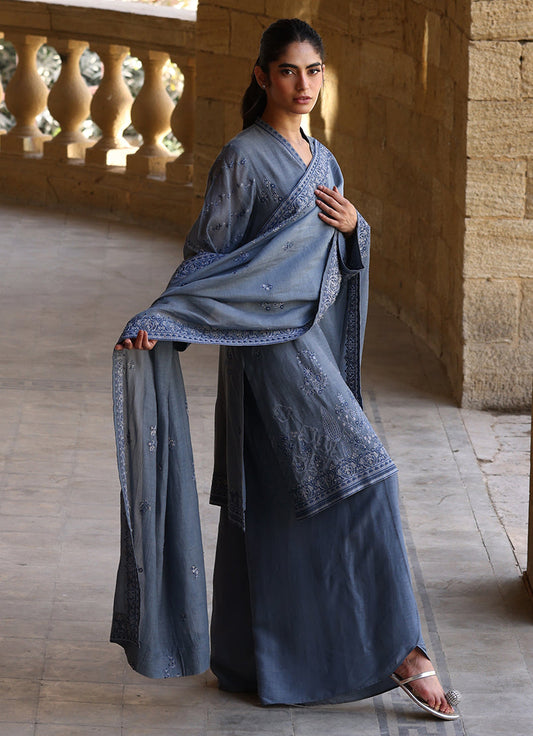 3 PC Kora Embroidered Suit