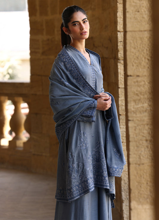 3 PC Kora Embroidered Suit