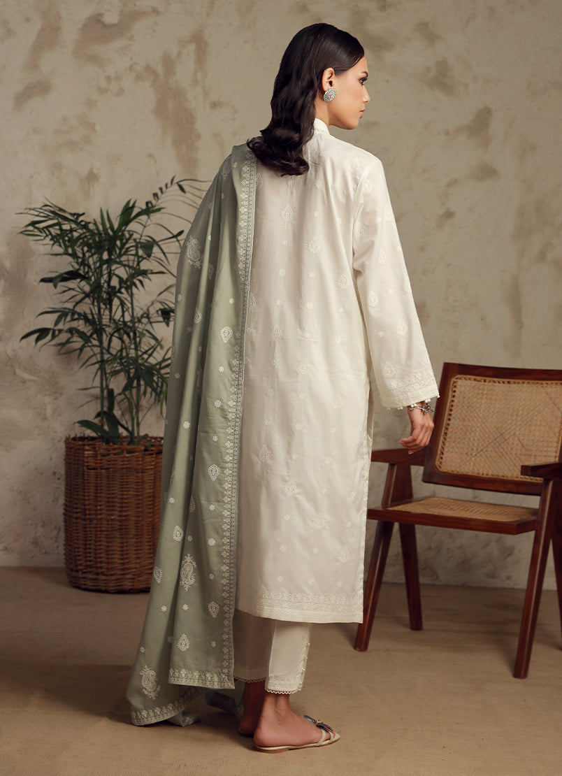 3PC Embroidered Suit