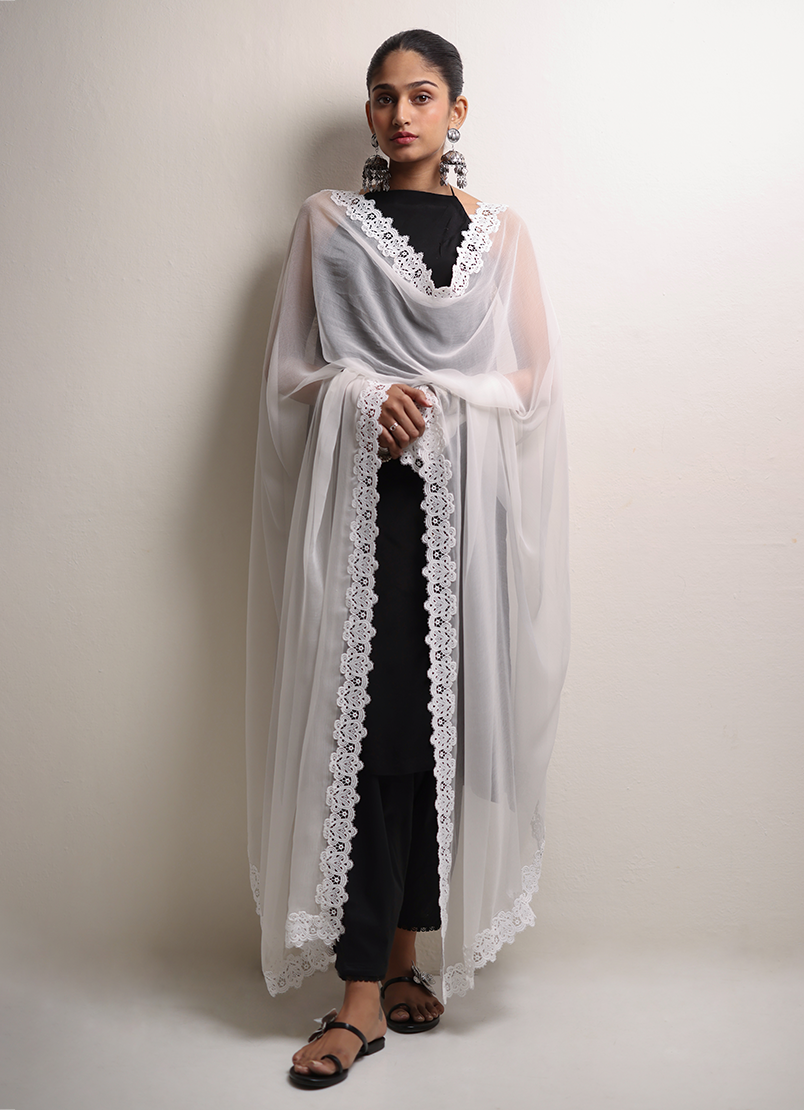 Appliqué Lace Dupatta