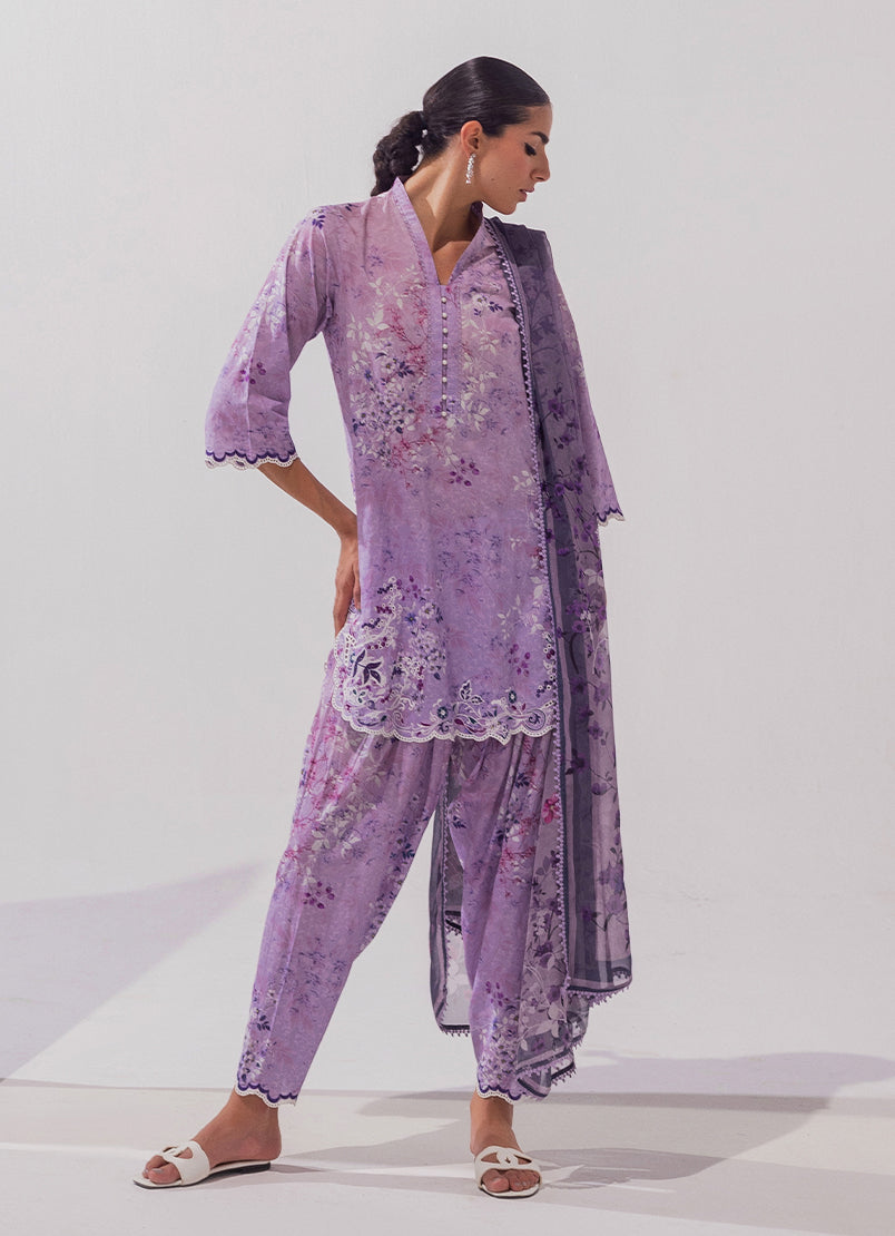 3 PC Embroidered Printed Suit