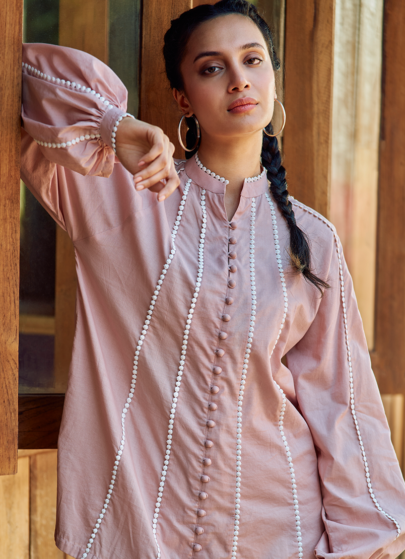 Soft Pink Lace Top