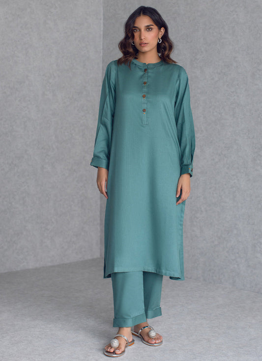 Teal Green Cottel Viscose CO-ORD Set