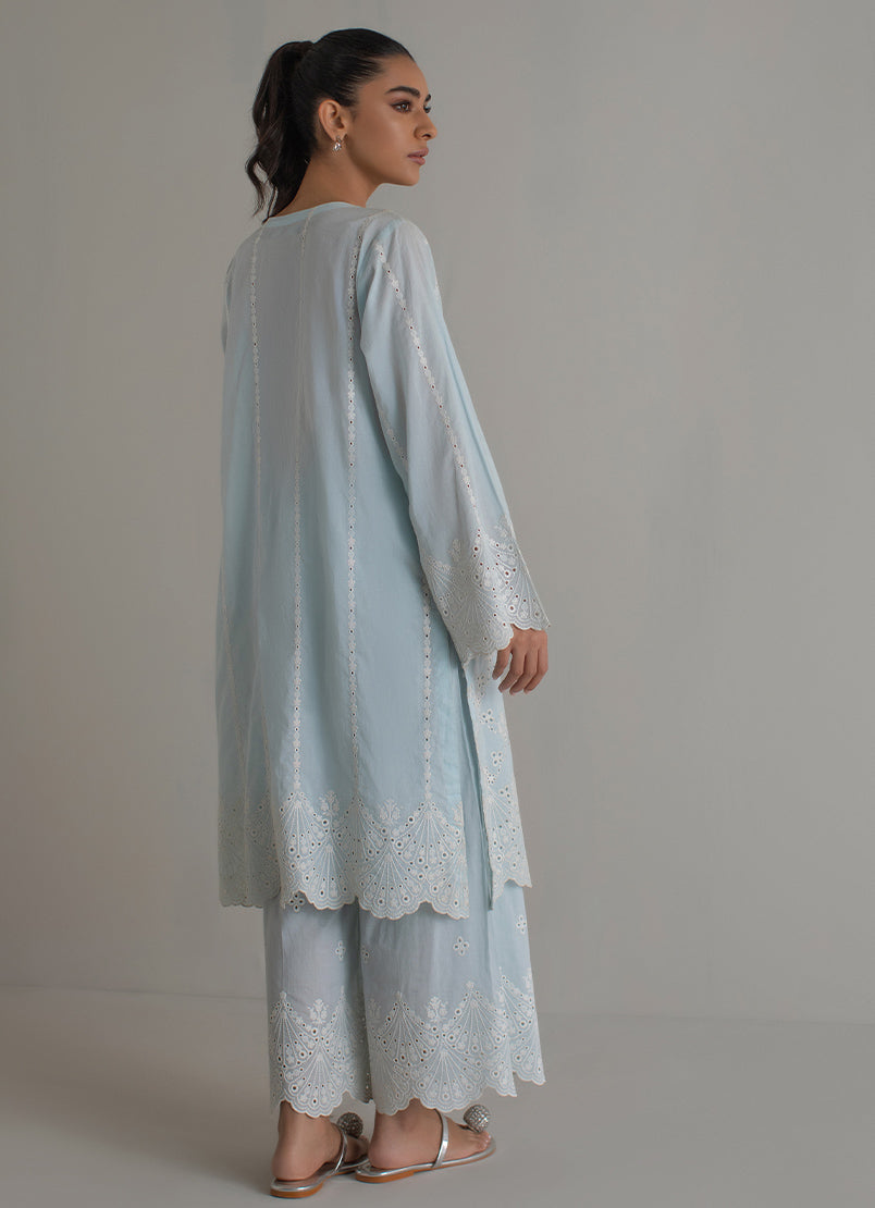 Light Blue Embroidered CO-ORD Set