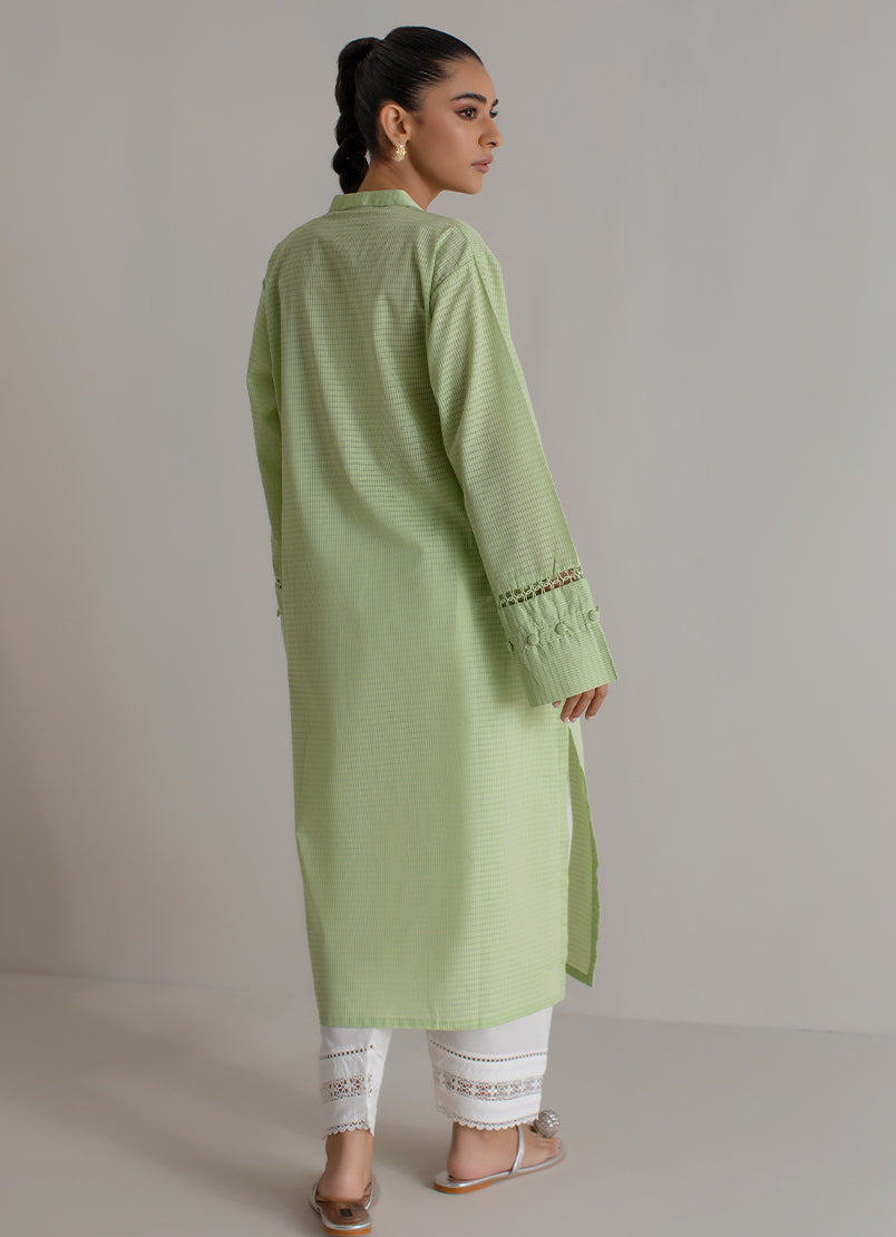 Green Solid Loose Fit Shirt