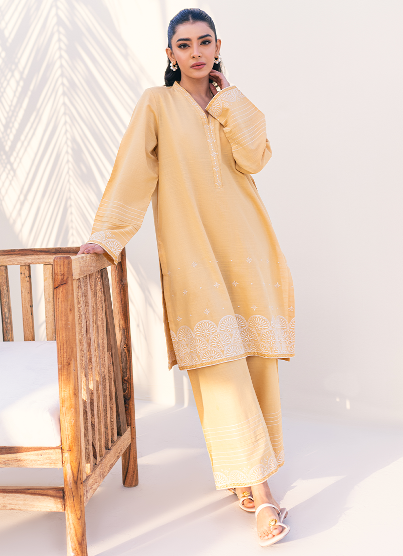 mustard-embroidered-co-ord-set