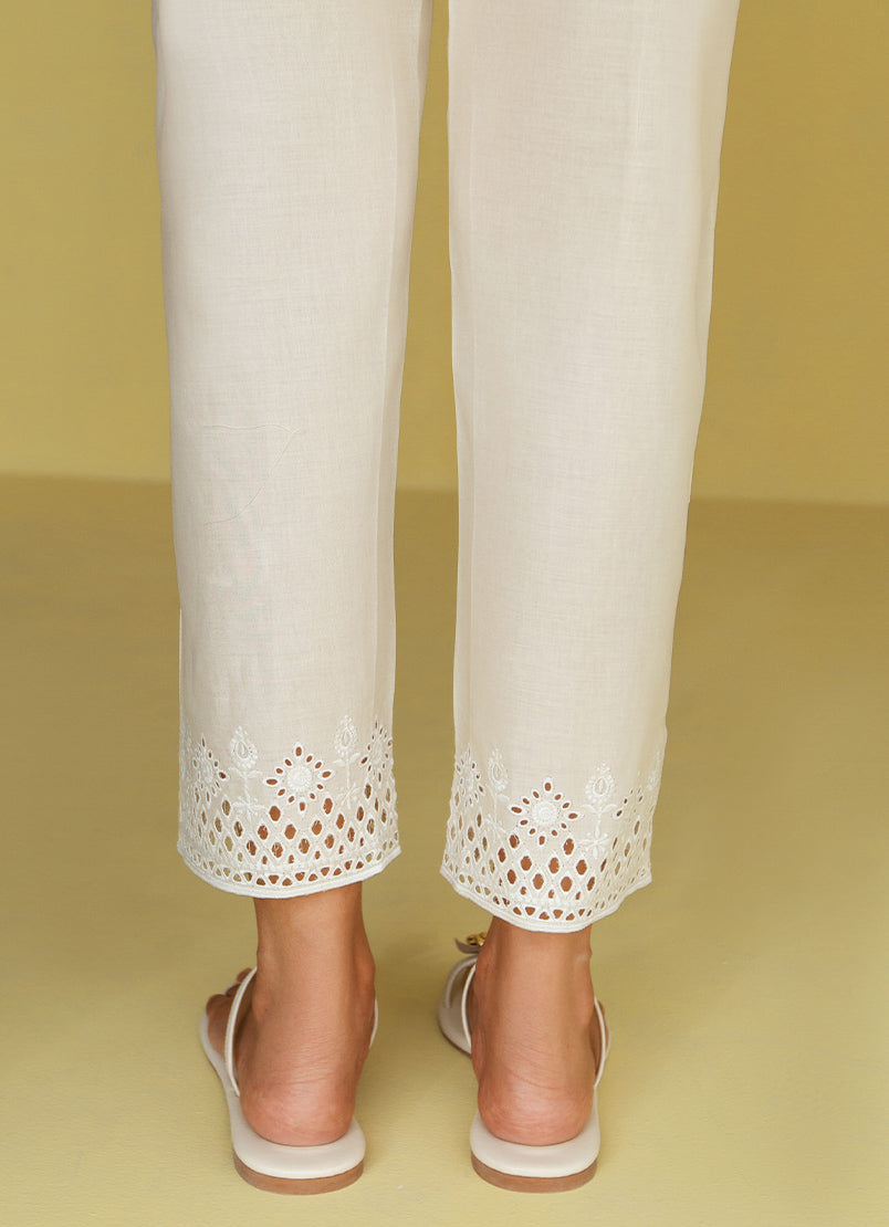 Schiffli Embroidered Pant - Pants