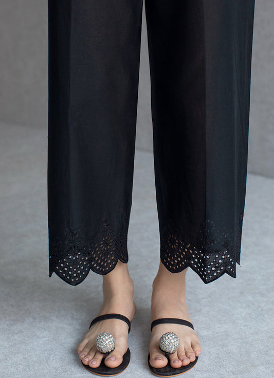 Black Cutwork Embroidered Pant